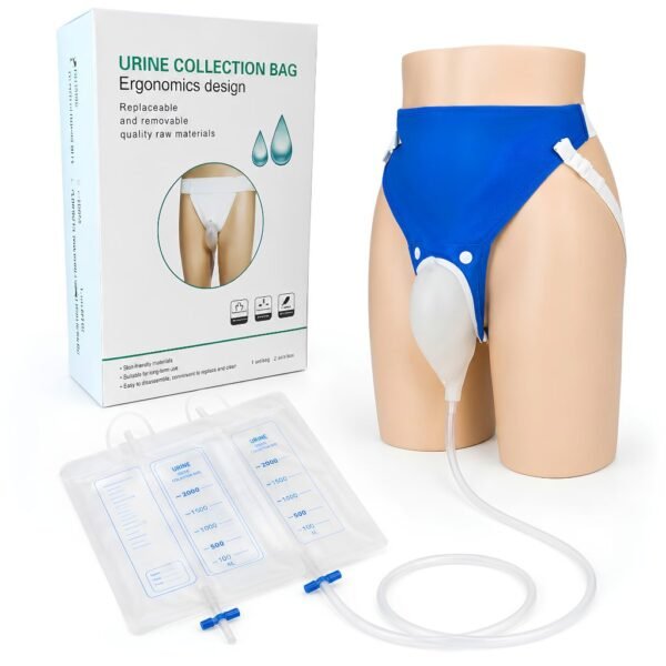 Soft Medical Grade Silicone Urine Collector Cup and Cotton Underwear