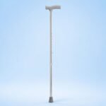 Ergonomic Contour Handle with Braided Safety Wrist Strap on Walking Stick