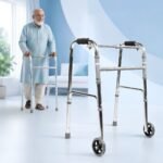 Foldable Walker with Wheels for Elderly Mobility Support - Authentic eBangla
