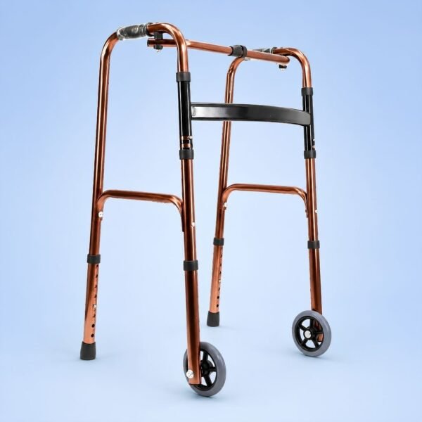 One-Button Flat Folding Mechanism on Lightweight Aluminum Walker