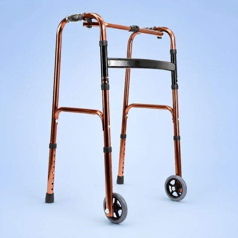 One-Button Flat Folding Mechanism on Lightweight Aluminum Walker