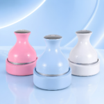 USB Rechargeable Electric Head Massager in Pink and Blue Colors