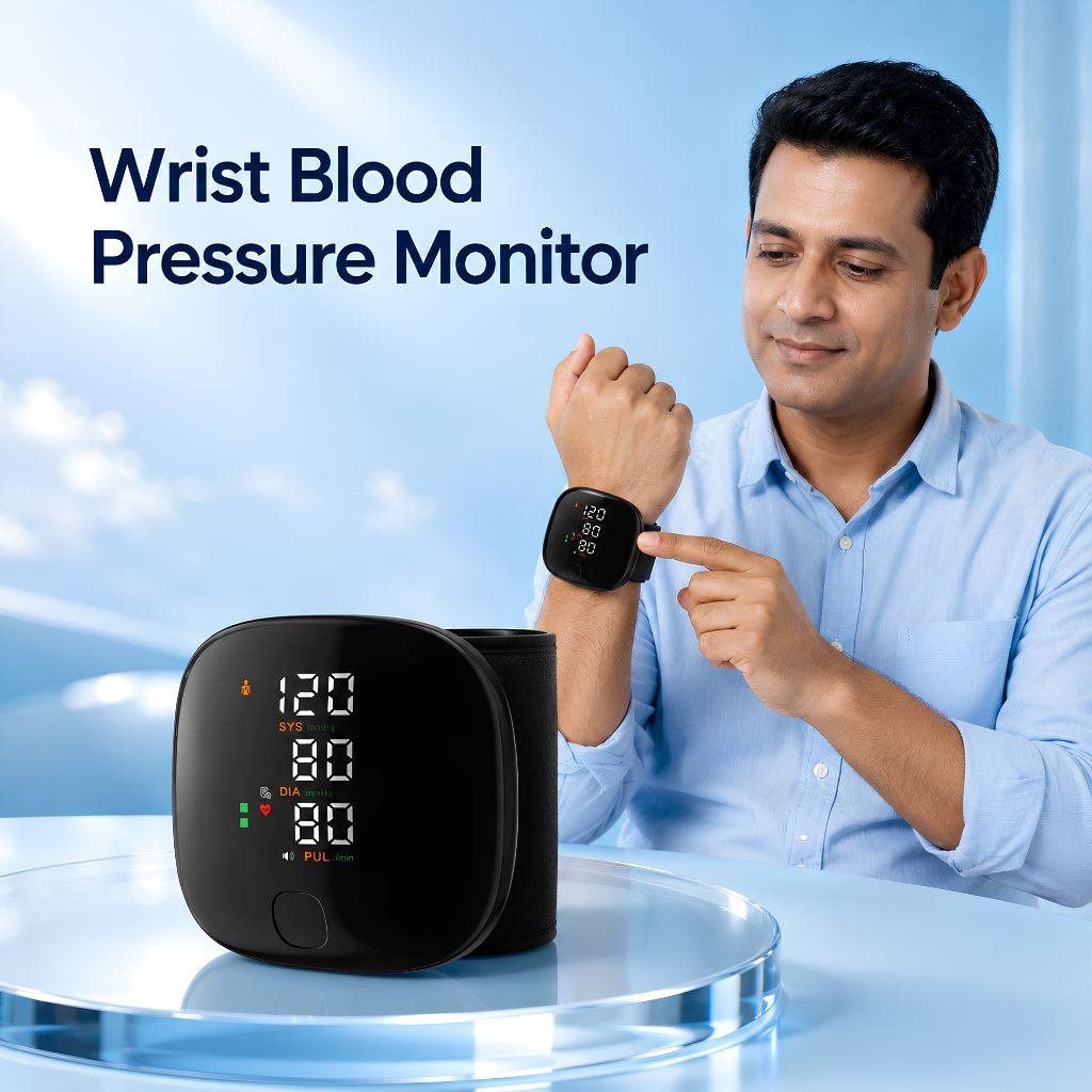 Rechargeable Digital Wrist Blood Pressure Monitor with Voice Broadcast - Authentic eBangla