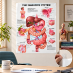 The Digestive System PVC Anatomy Chart Paper 32.5x23 Inch for Medical Study - Image 2