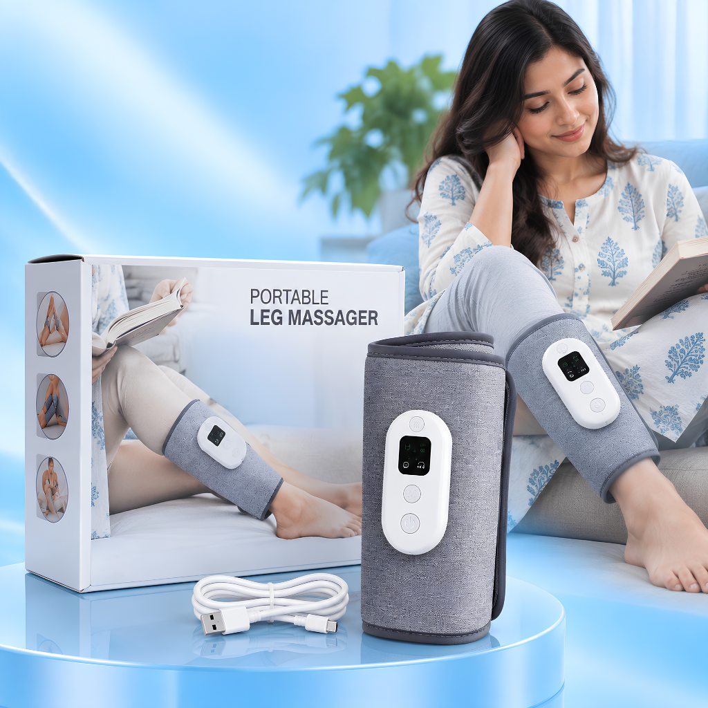 Air Compression Leg and Foot Massager with Digital Handheld Controller - Authentic eBangla