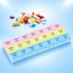 Plastic Medicine Box 7x3 Weekly 21 Compartment Pill Organizer Case - Authentic eBangla
