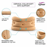 Tynor Cervical Collar Soft with Support B-02 Reinforced Neck Posture Brace - Image 4