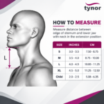 Official Size Chart and Sternum to Jaw Measurement Guide for Tynor B-01