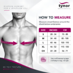 Official Size Chart and Underarm Chest Measurement Guide for Tynor A-33