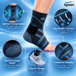 Detachable support strap on the Tynor Ankle Binder D01