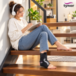 Woman wearing the Tynor Ankle Brace D02