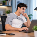 Man wearing the Tynor Shoulder Support Neo J-14
