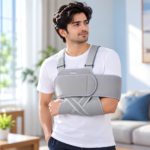 Man wearing the Tynor Universal Shoulder Immobilizer C02