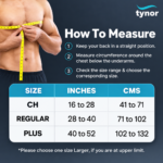 Size chart for the Tynor Universal Shoulder Immobilizer C02